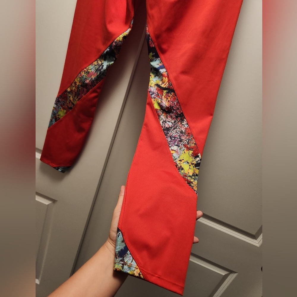 Soulgani Animal Hair Resistant Red Leggings size L